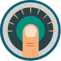 assisted living icon finger
